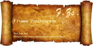 Frumm Zsuzsanna névjegykártya